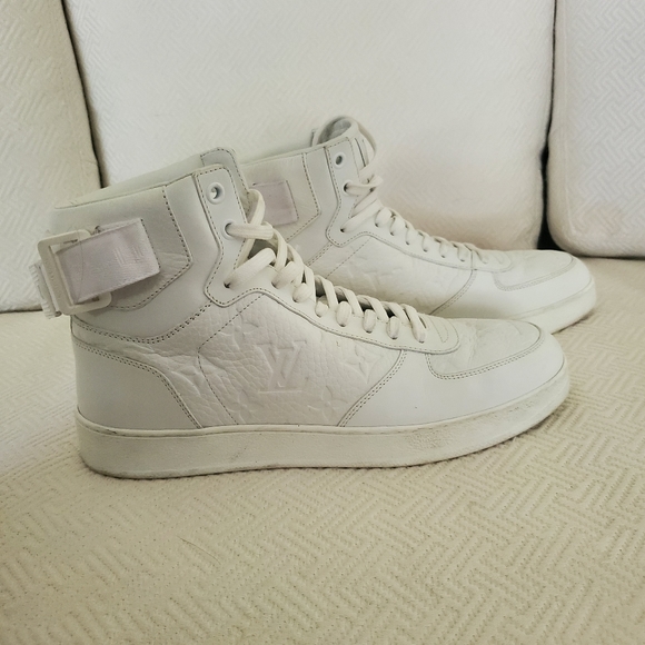 Louis Vuitton Rivoli White Leather, High-Top, Sneaker Boot (US Size 6 men's) - Picture 5 of 6
